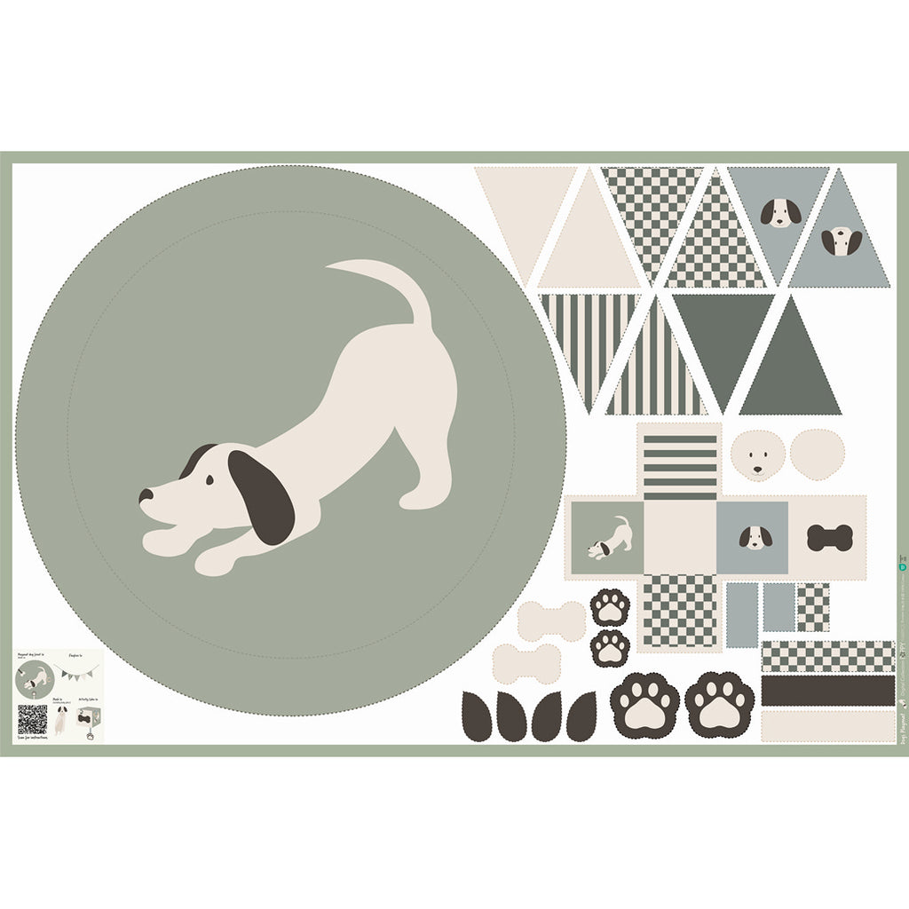 Dogs Playmat 100% Cotton Poplin Fabric Panel - Poppy Fabrics