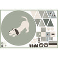 Dogs Playmat 100% Cotton Poplin Fabric Panel - Poppy Fabrics