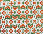 Little Johnny Retro Flower Power Sand 100% Cotton Fabric