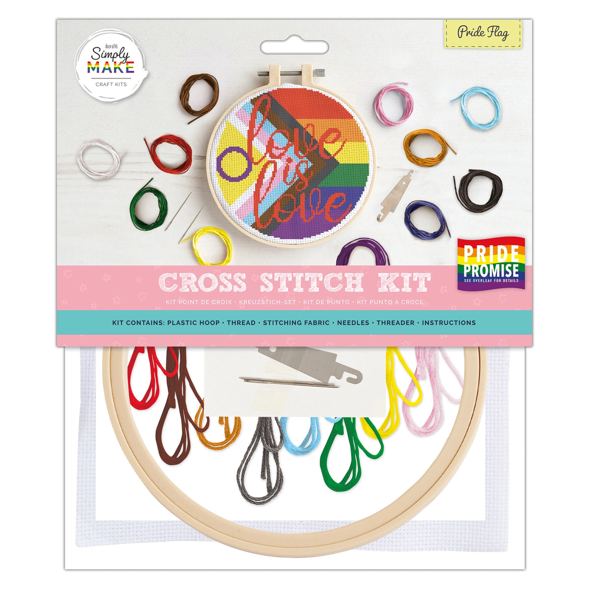 Cross Stitch Kit - Pride Flag | Simply Make | DSM106267