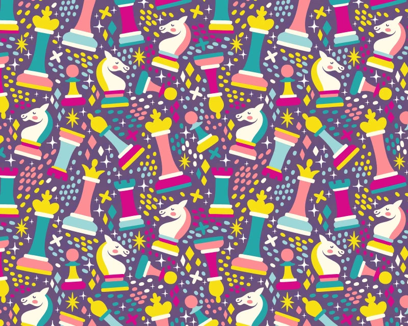 Little Johnny Queens Chess | Cotton Print