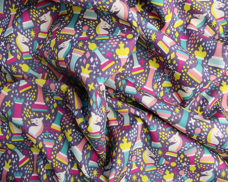 Little Johnny Queens Chess | Cotton Print