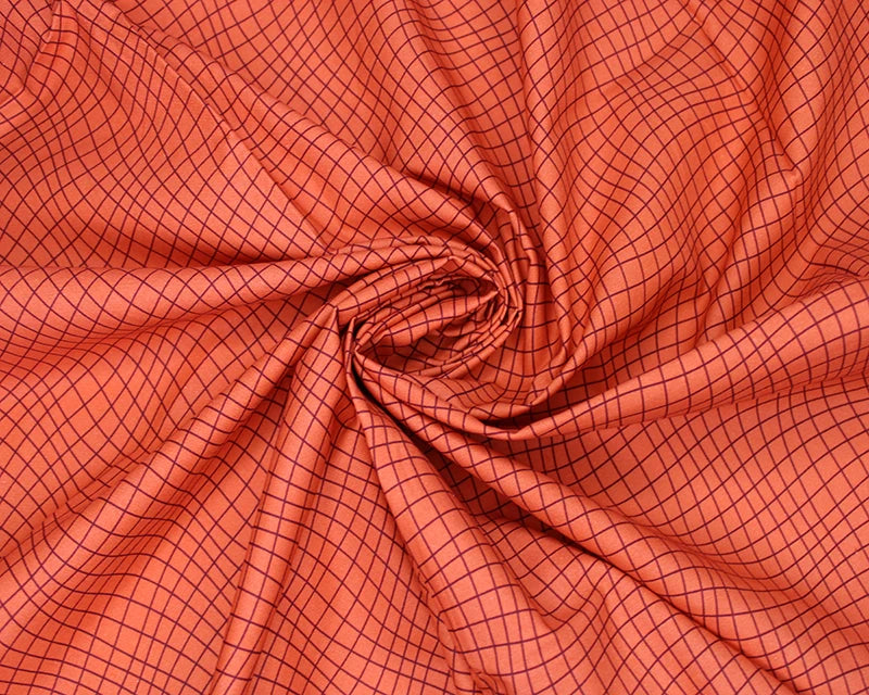 Wavy Crisscross Blender Cotton - Burnt Orange
