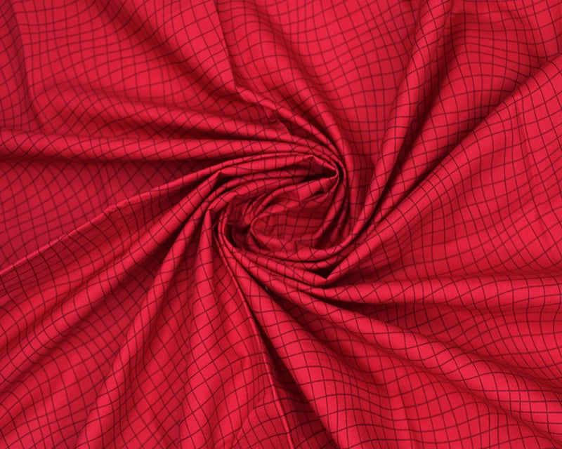 Wavy Crisscross Blender Cotton - Red