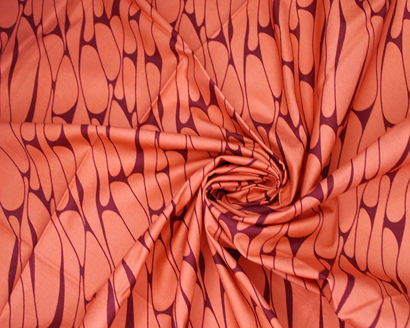 Marble Lines Blender Cotton - Burnt Orange