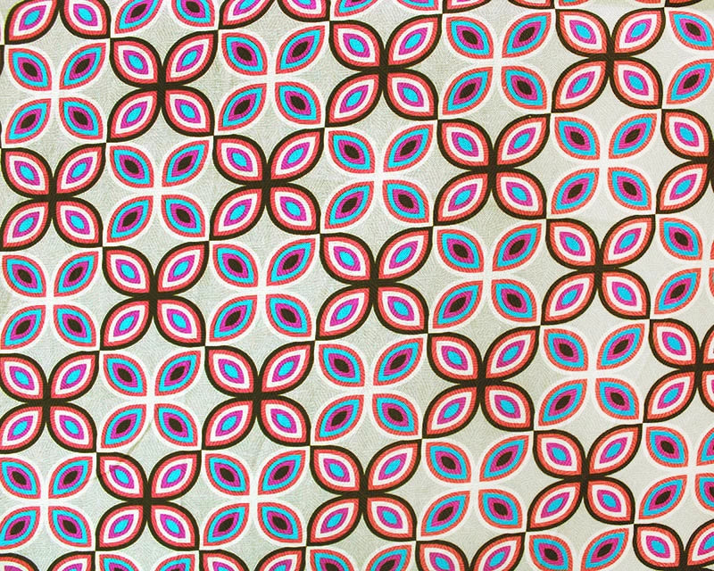 Little Johnny Digital Mosaic Beige 100% Cotton Fabric