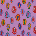 Little Johnny Digital Vajayjay Lilac 100% Cotton Fabric