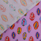 Little Johnny Digital Vajayjay Lilac 100% Cotton Fabric