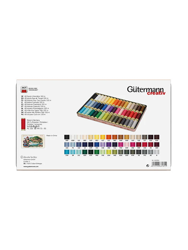 Gutermann Nostalgic Box Sew-All Thread – 48 x 100m Spools