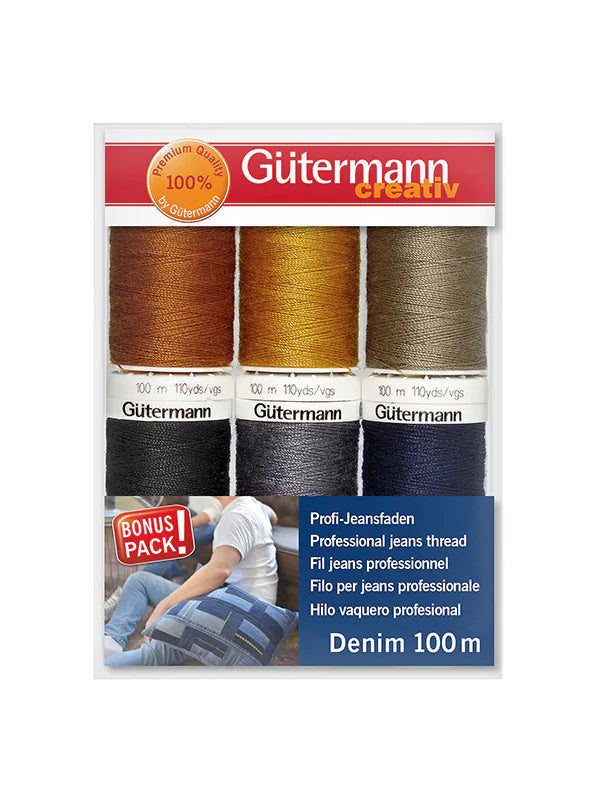 Gütermann Denim Thread Set – 6 x 100m Spools