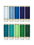 Gütermann Sew-All Thread | 10 x 100m Colour Pack – Combo 5 Blue
