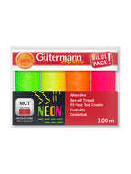 Gütermann Sew-All Thread NEON – 4 x 100m Spools