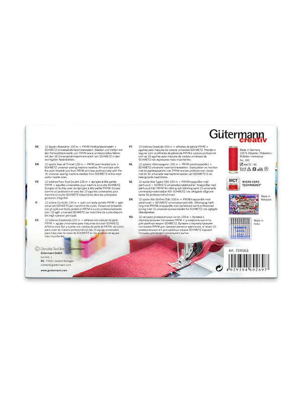 Gutermann Sewing Thread Set with Pins & Sewing Machine Needles