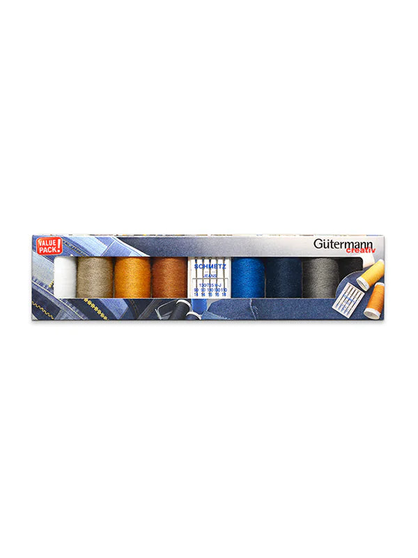 Gutermann Denim Sewing Thread Set with Jeans Needles