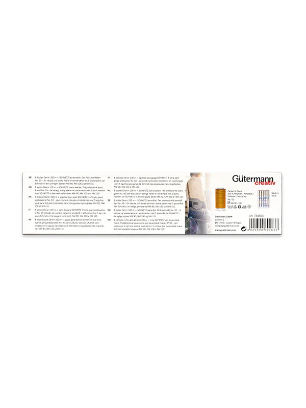 Gutermann Denim Sewing Thread Set with Jeans Needles