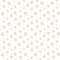 Gold Metallic Snowflakes 100% Cotton Fabric – White | 112cm Wide | Nutex