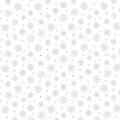 Silver Metallic Snowflakes 100% Cotton Fabric – White | 112cm Wide | Nutex