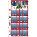 Woodland Christmas Advent Calendar Fabric Panel – Red | 60cm x 112cm