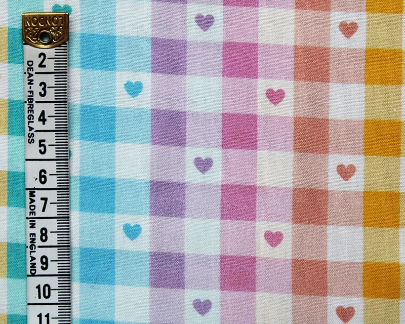 Little Johnny Love Check Premium Cotton Fabric