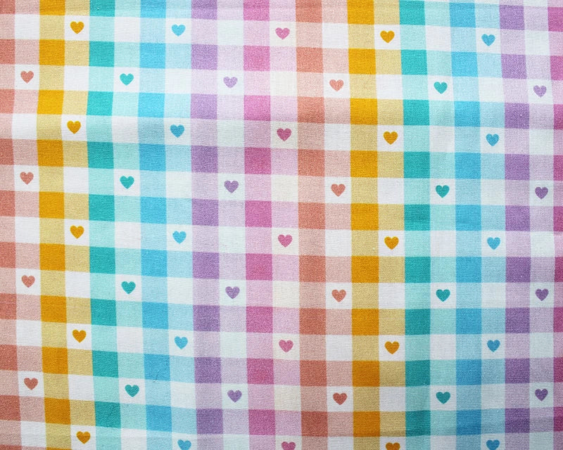 Little Johnny Love Check Premium Cotton Fabric