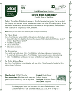 Pellon 926 Extra Firm Sew In Stabiliser – 19″ Wide