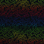 Little Johnny Cockadoodle Black 100% Cotton Fabric