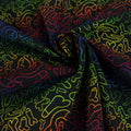 Little Johnny Cockadoodle Black 100% Cotton Fabric
