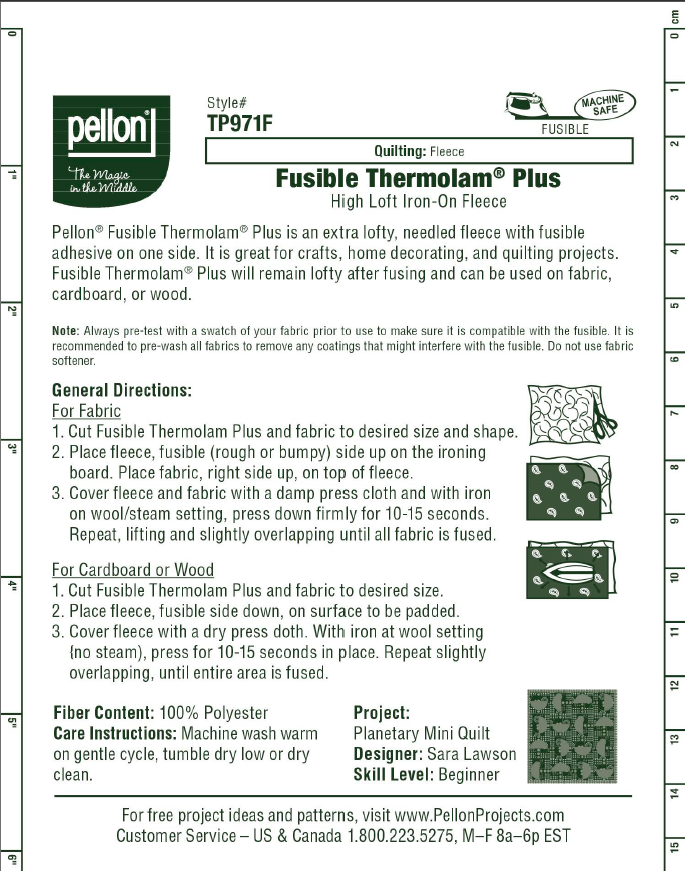 Pellon 971 Fusible Thermolam Plus Fleece – 45″ Wide