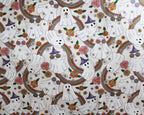 Little Johnny Retro Boo Ghost Off White 100% Cotton Fabric