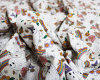 Little Johnny Retro Boo Ghost Off White 100% Cotton Fabric
