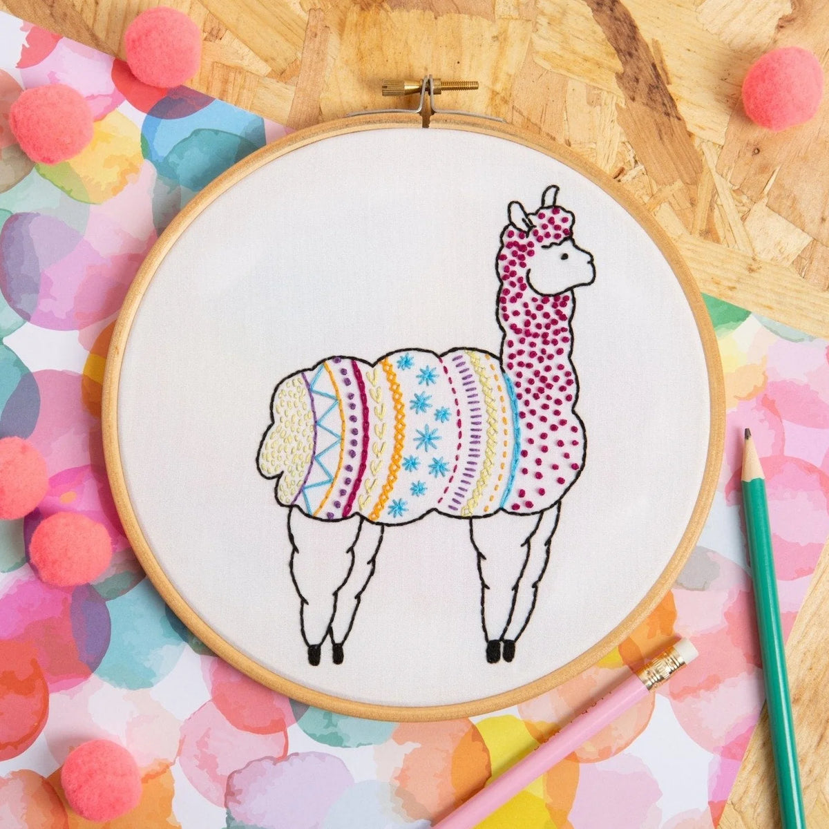 Hawthorn Handmade Alpaca Embroidery Kit for Beginners