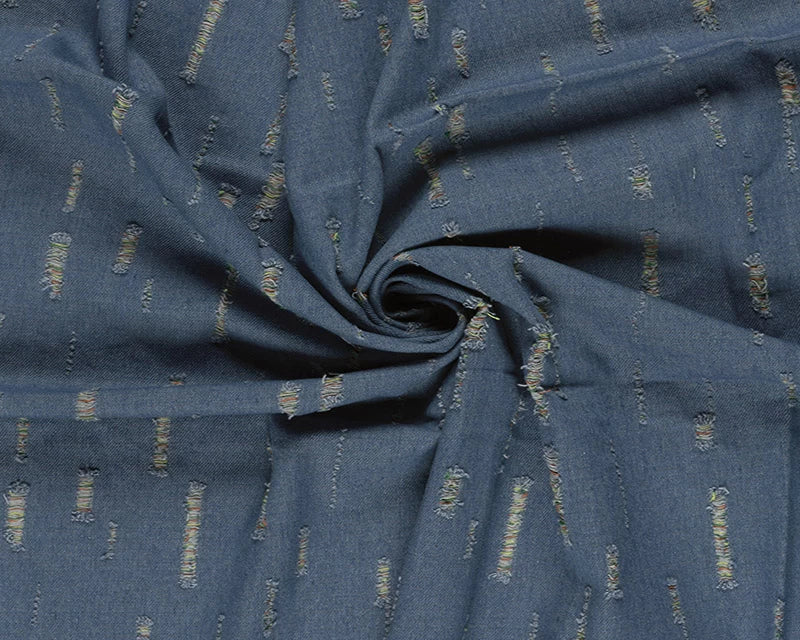 Abstract Ripped Denim Fabric