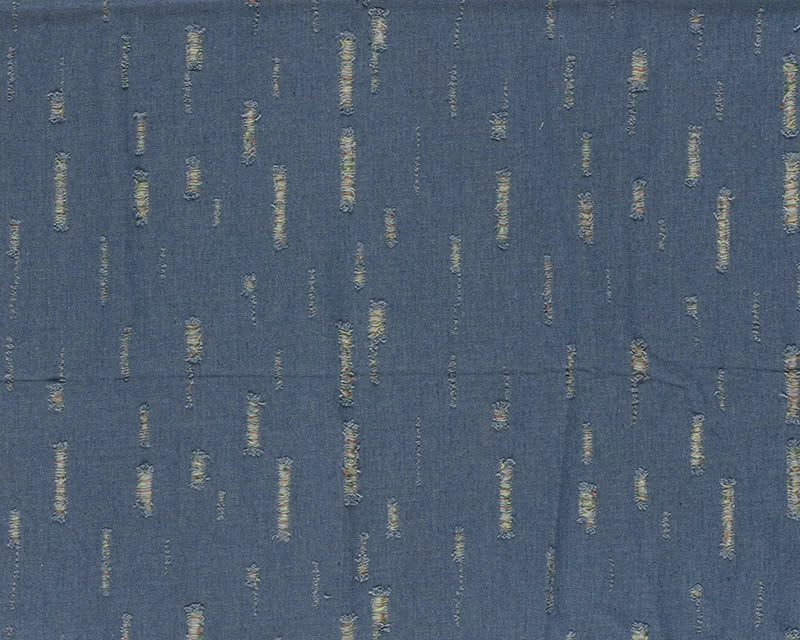 Abstract Ripped Denim Fabric