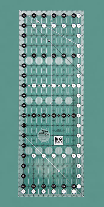 Creative Grids CGR18 Non-Slip 6½" x 18½" Quilting Ruler