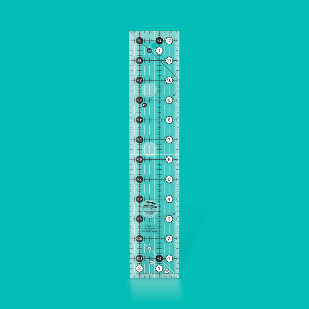 Creative Grids CGR212 Non-Slip Quilting Ruler 2½ x 12½ inch