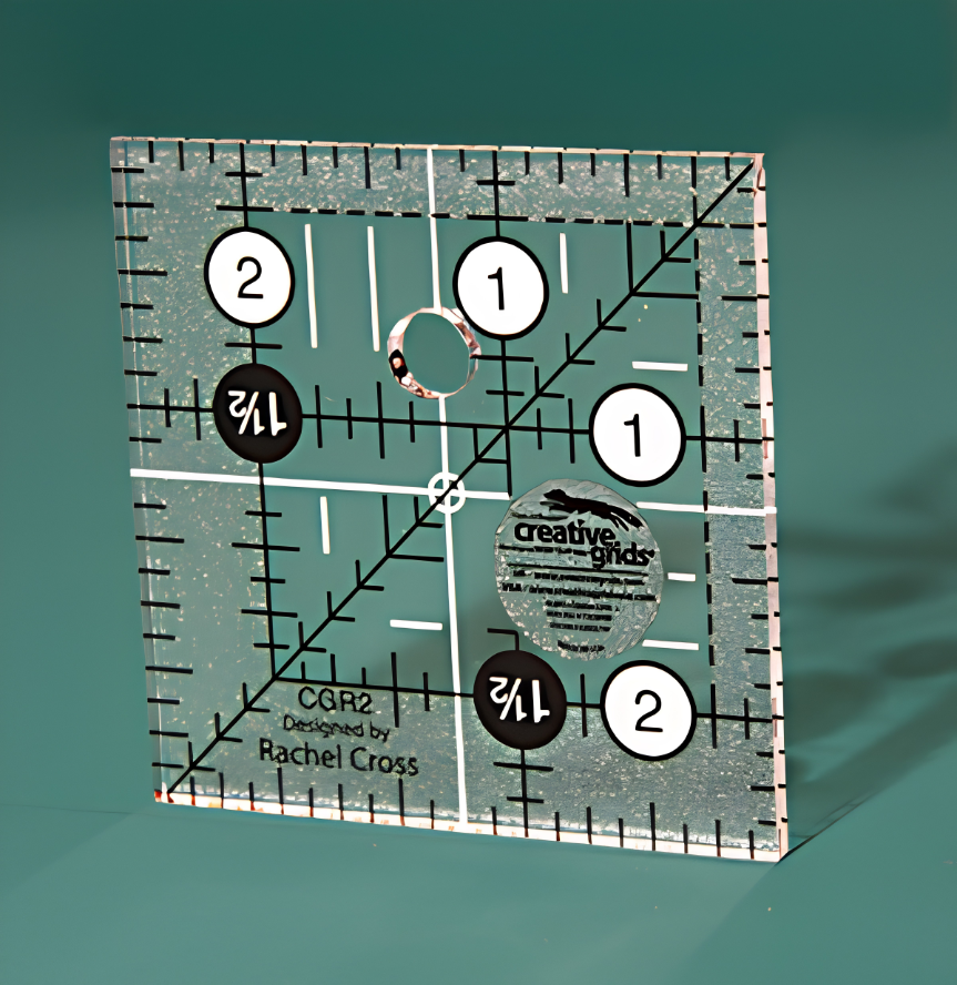 Creative Grids CGR2 Non-Slip Square Quilting Ruler 2½ x 2½ inch