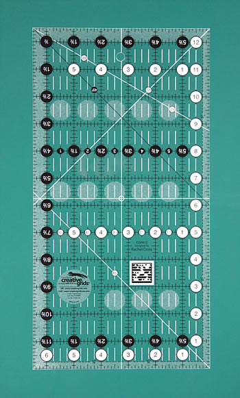 Creative Grids CGR612 Non-Slip Quilting Ruler 6½ x 12½ inch