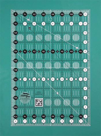 Creative Grids CGR812 Non-Slip 8½" x 12½" Quilting Ruler