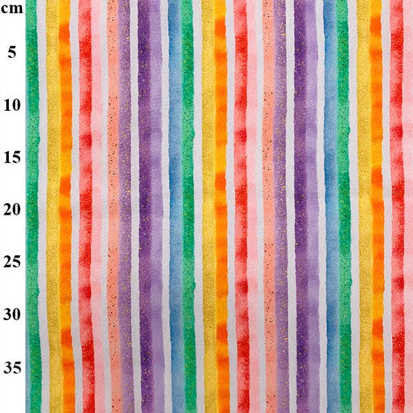 Rose & Hubble Multicolour Bright Striped Print | 112cm Wide | Cotton Poplin