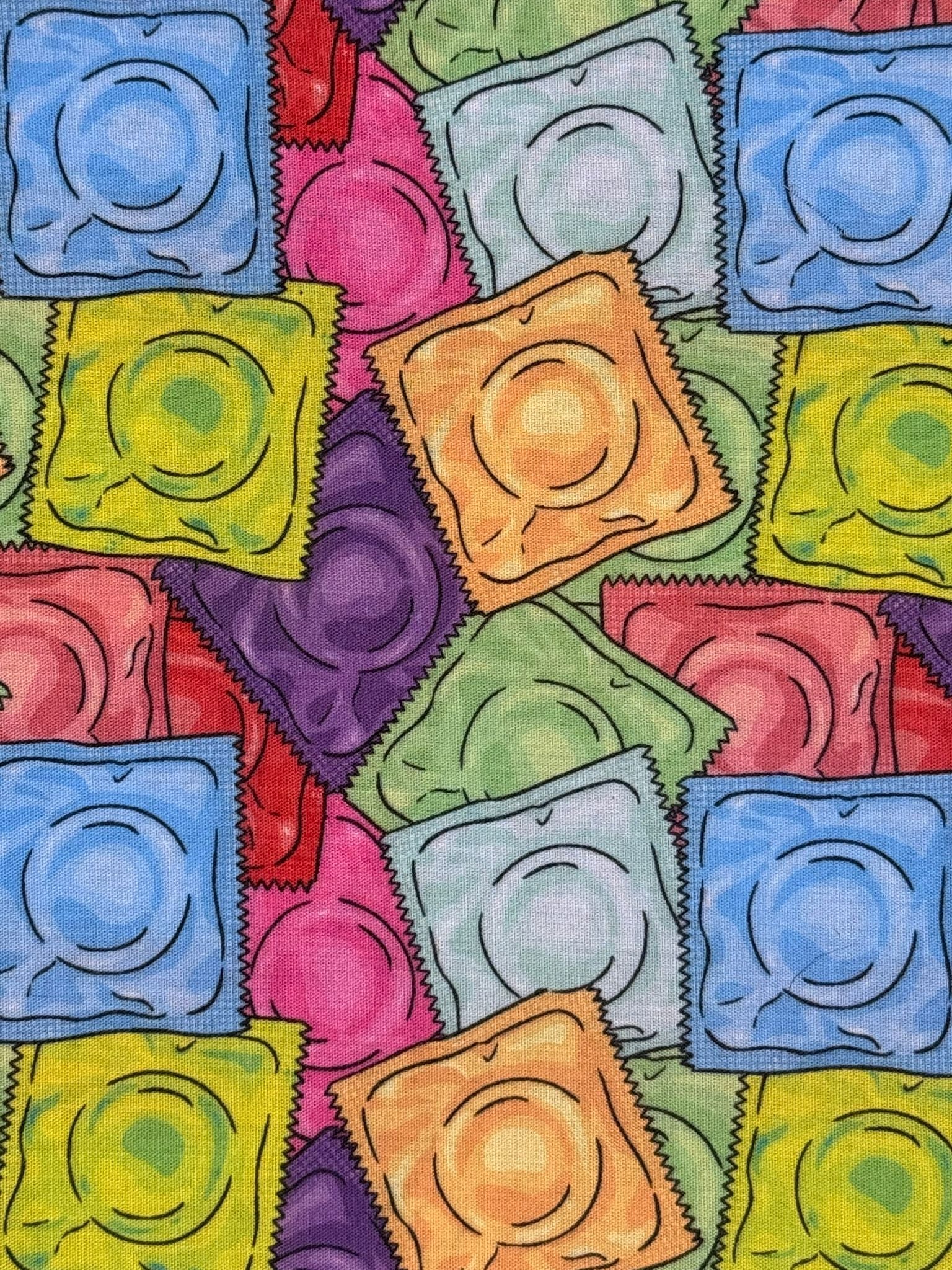 Coloured Wrappers Polycotton Fabric | 110cm Wide | 90/10 Poly Cotton