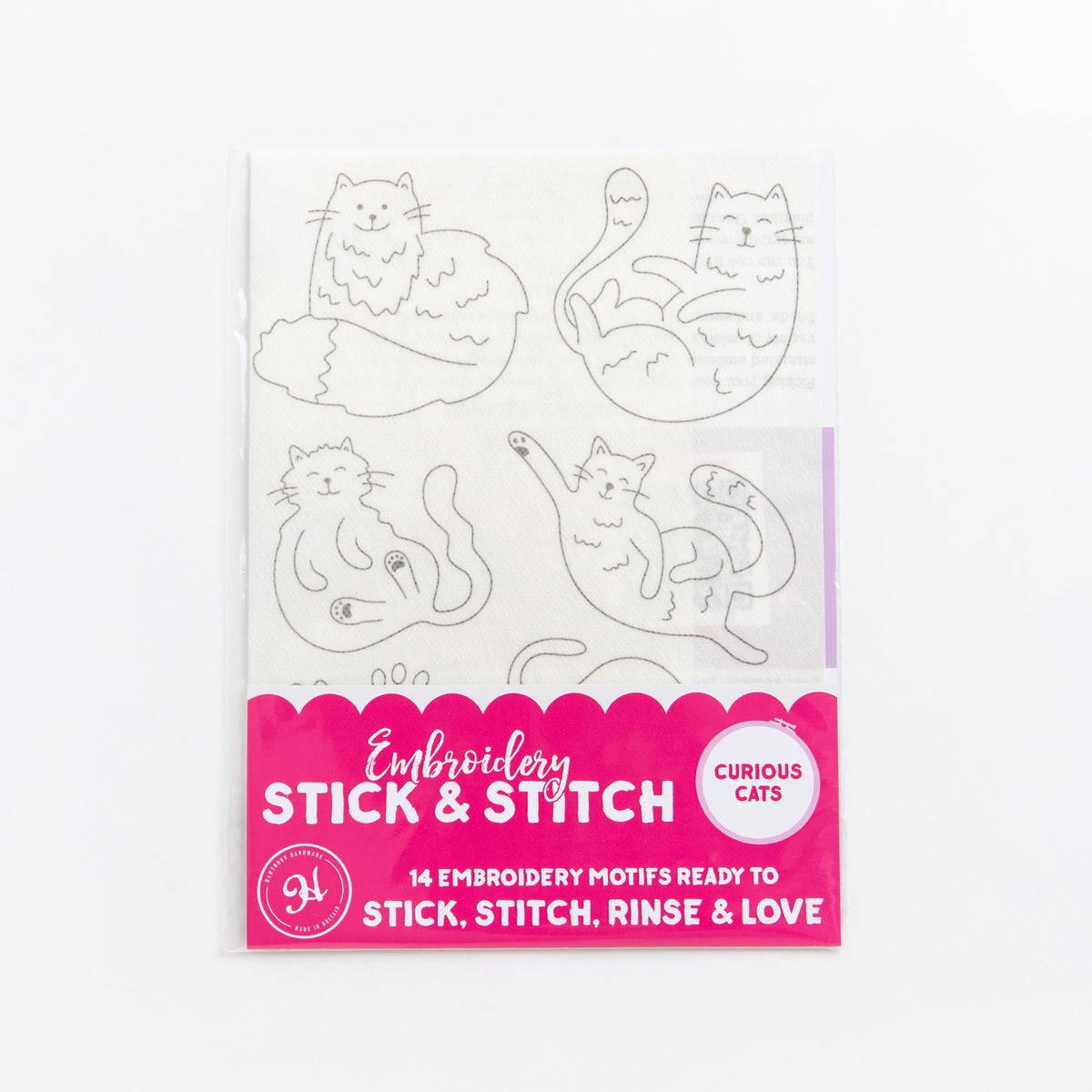 Hawthorn Handmade Curious Cats Stick & Stitch Embroidery Pack