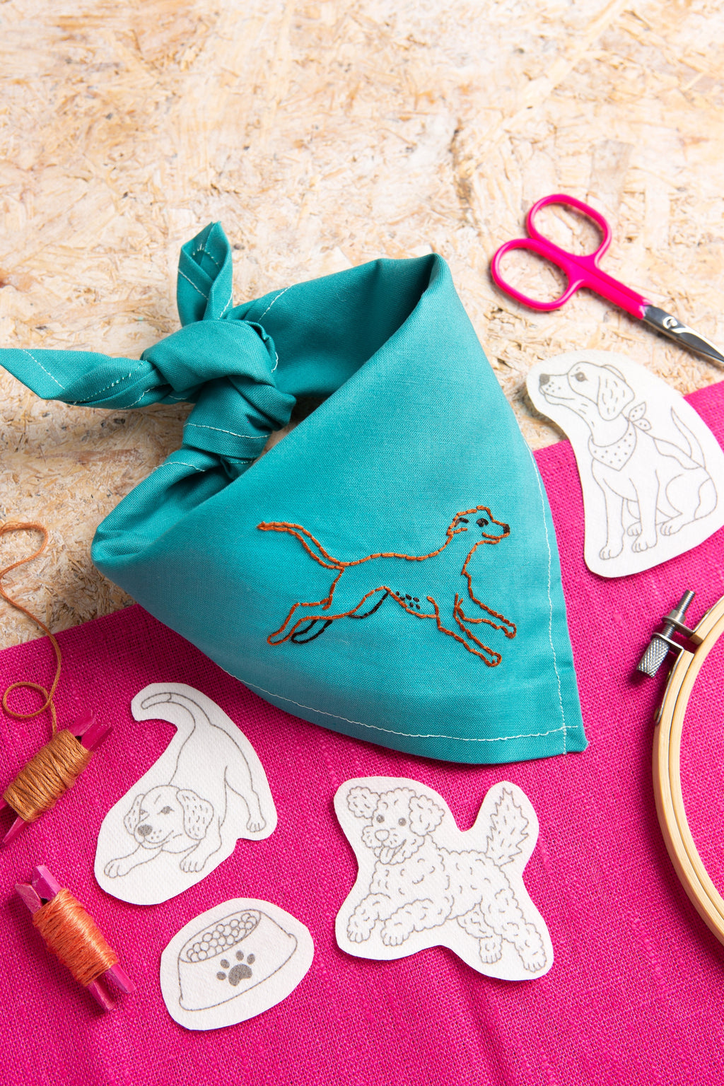 Hawthorn Handmade Dog Days Stick & Stitch Embroidery Pack