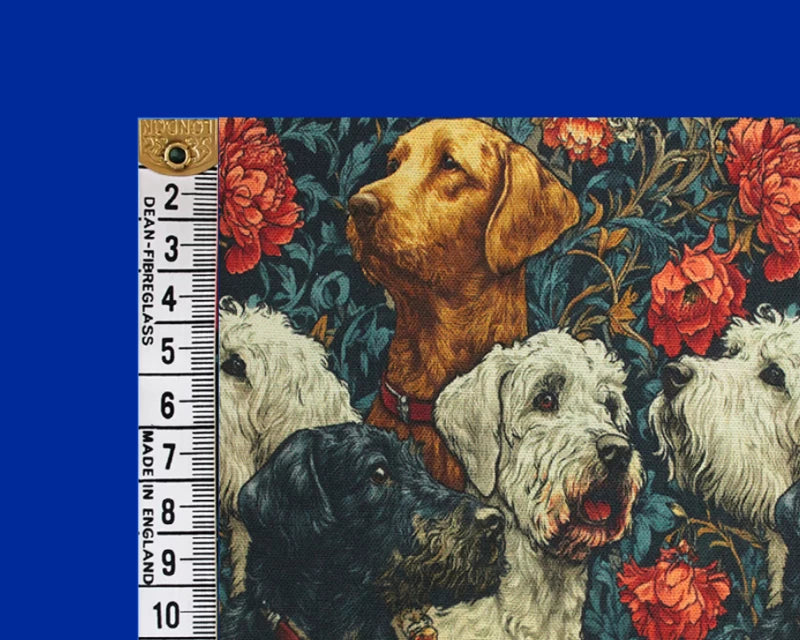Empee Studio Dogs & Florals 100% Cotton Fabric