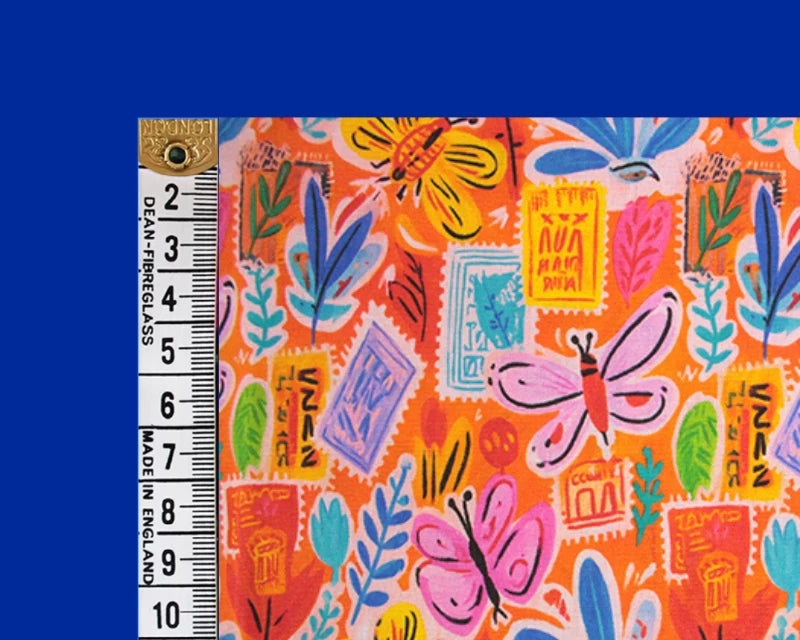 Empee Studio Postcard Garden 100% Cotton Fabric