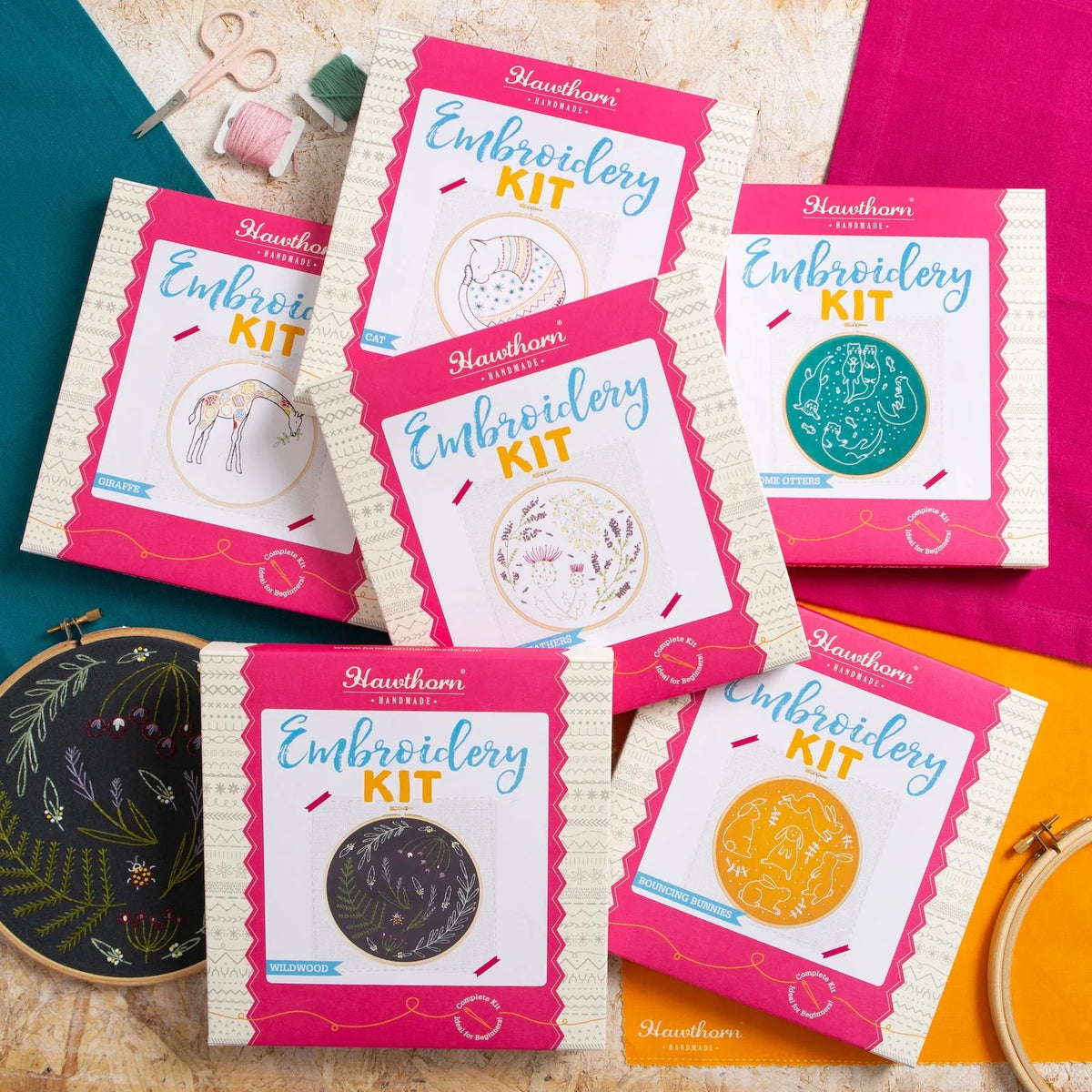 Hawthorn Handmade Cat Embroidery Kit for Beginners