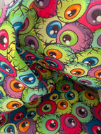 Halloween Eyeballs Polycotton Fabric | 110cm Wide | 90/10 Poly Cotton