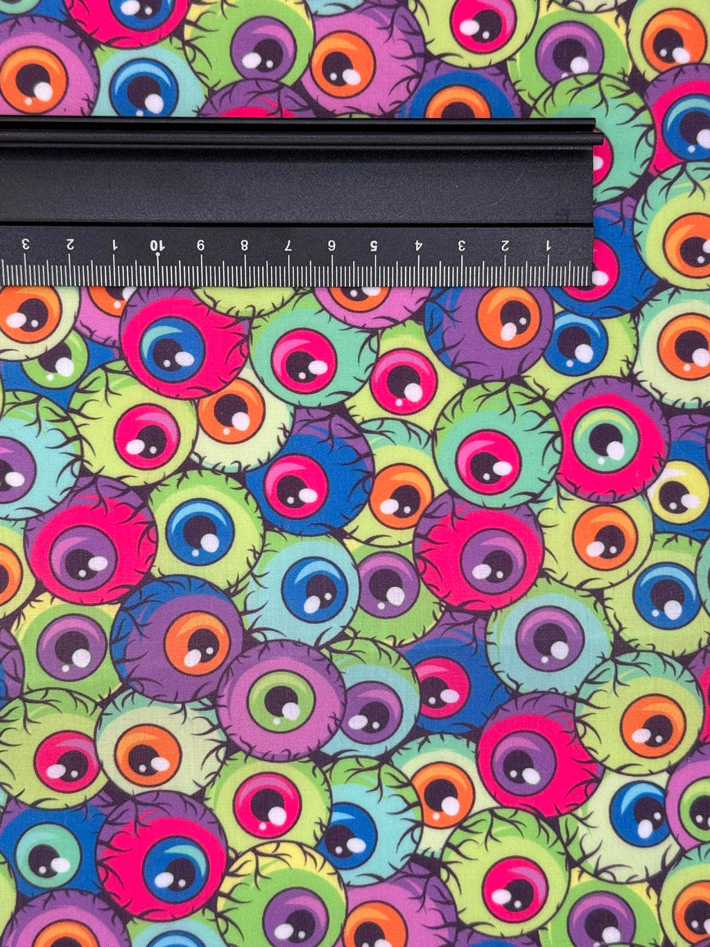 Halloween Eyeballs Polycotton Fabric | 110cm Wide | 90/10 Poly Cotton