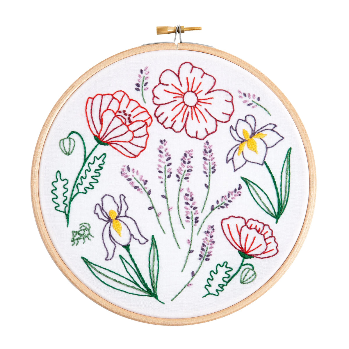 Hawthorn Handmade Fields of Provence Botanical Embroidery Kit for Beginners