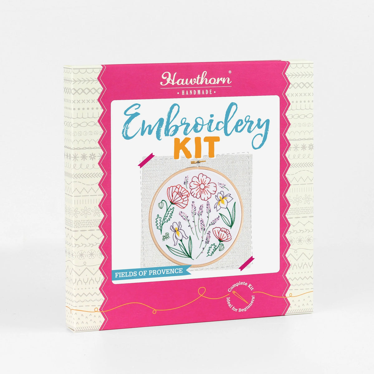 Hawthorn Handmade Fields of Provence Botanical Embroidery Kit for Beginners