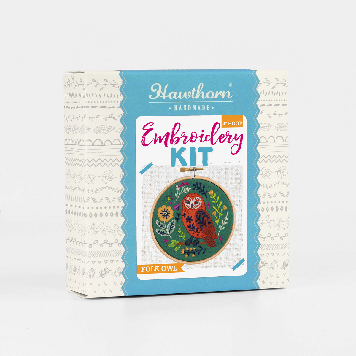 Hawthorn Handmade Folk Owl Mini Embroidery Kit for Beginners